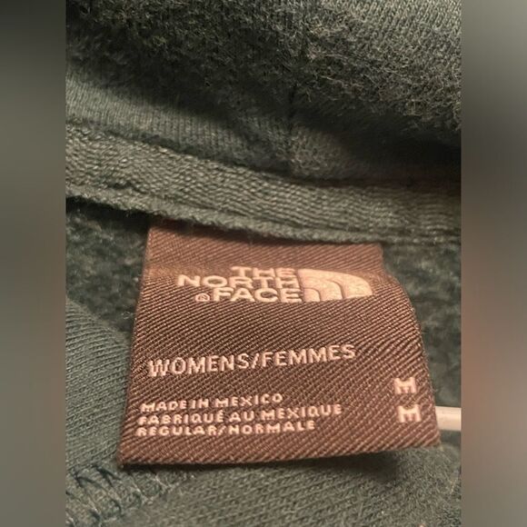 North Face Hoodie Medium Womens Deep Green Half Dome Sweatshirt Hooded - Picture 6 of 12
